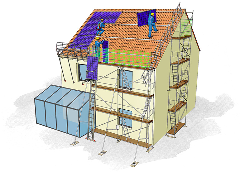 Sicherheit bei der Dachmontage von PV-Anlagen